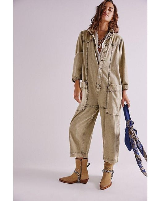 Free People Brown Margarita Jumpsuit