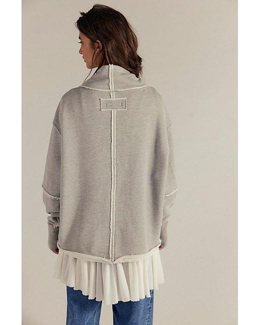 Free People Gray Anna Turtleneck