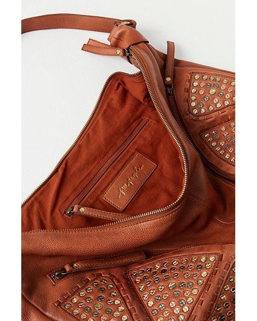 Free People Green West Side Studded Sling At In Cognac