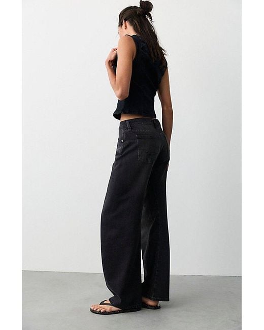 Free People Black Fable Low-Rise Twisted Bowed Jeans