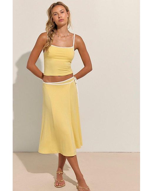 free-est Yellow Opal Skirt Set By