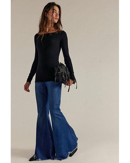 Free People Black Most Loved Long Sleeve
