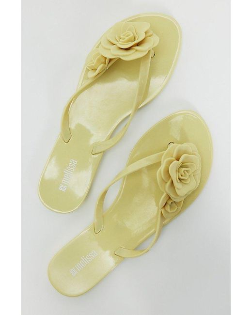 Melissa White Harmonic Petals Flip Flops