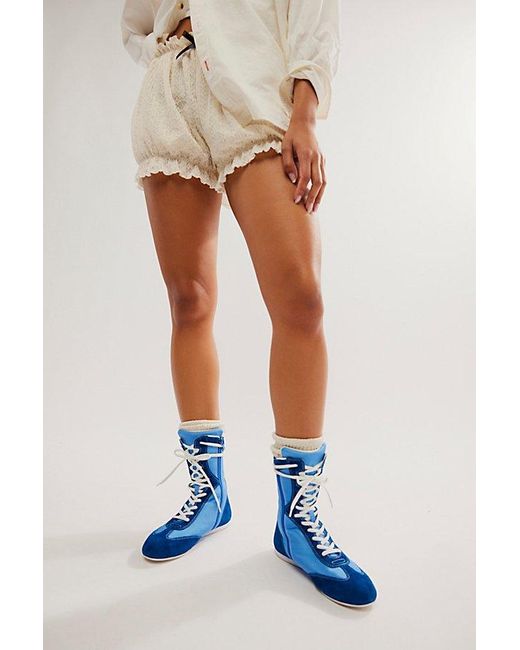 Jeffrey Campbell Blue In The Ring Boxing Boots