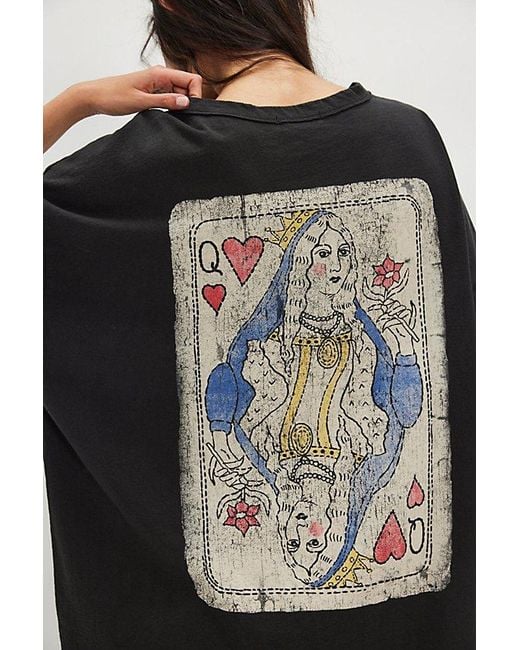 Ragabond Gray Queen Of Hearts Tee