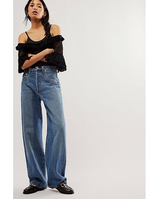 Citizens of Humanity Blue Ayla Spliced Baggy Jeans