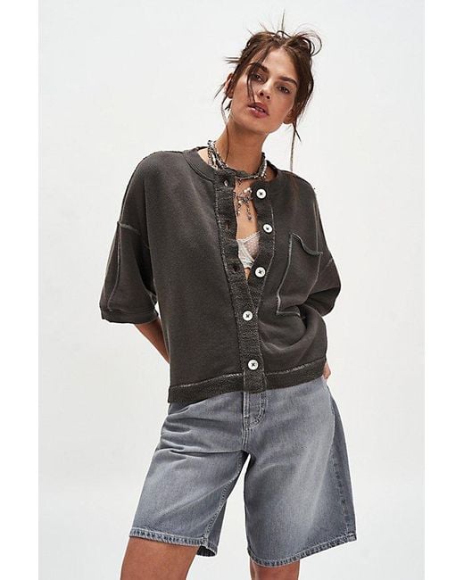 Free People Black Matilda Sweatshirt