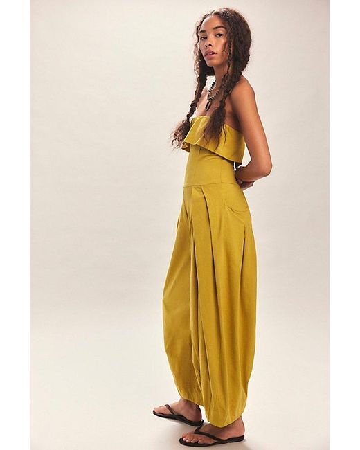 Free People Yellow Sonder One-Piece