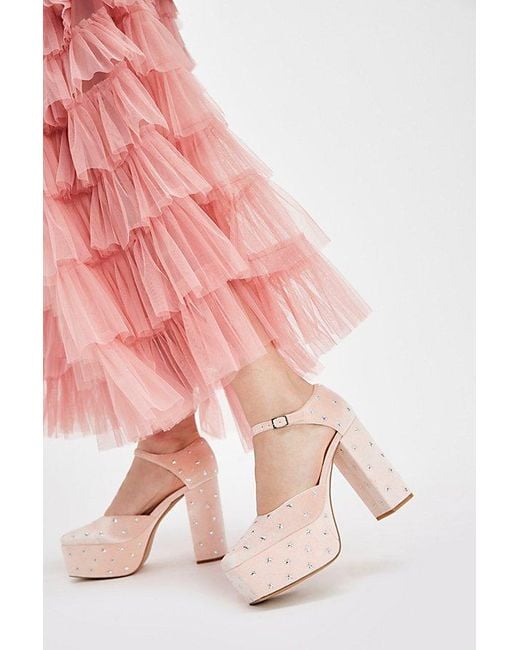 Jeffrey Campbell Green Stardust Velvet Platform Heels