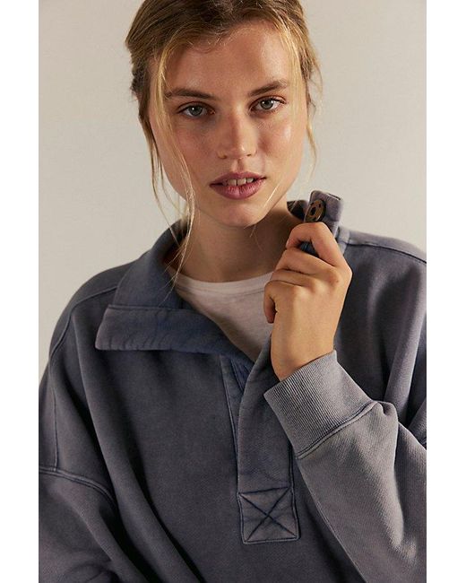 Free People Blue Timeless Pullover