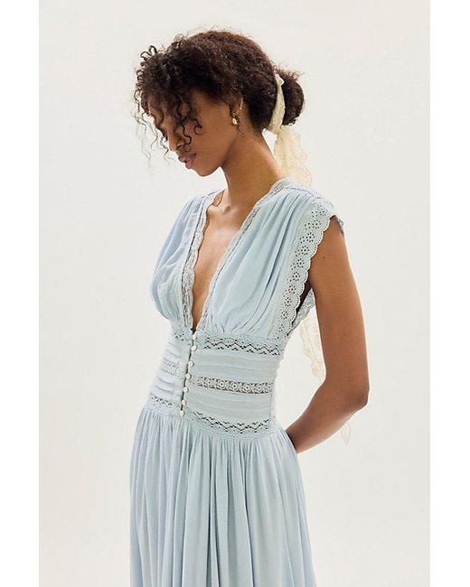 Free People White Swimming Across The Sky Midi Dress