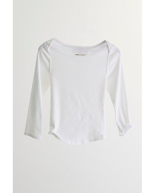 Free People Natural Atlas Boat Neck Top