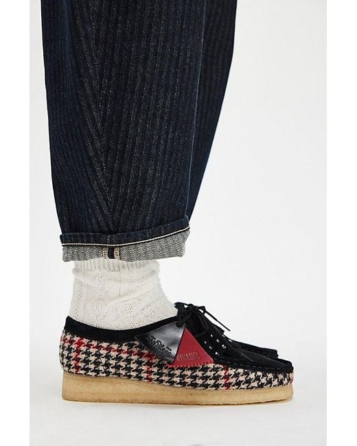 Clarks Blue Harris Tweed Wallabees