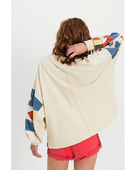 Free People Red Flagship Long Sleeve Tee