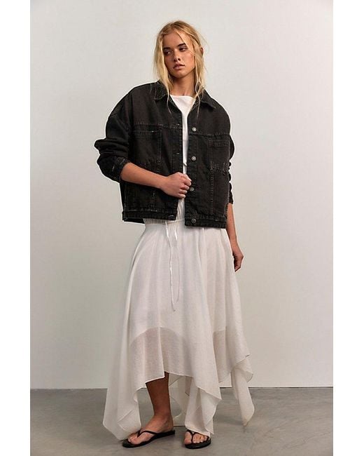 Free People Black We The Free Opal Swing Denim Jacket