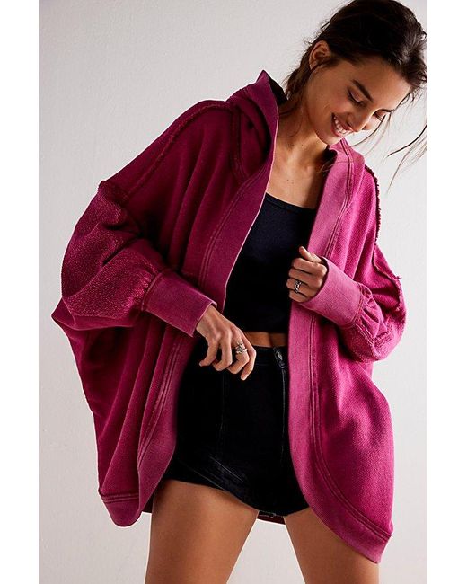 Free People Red We The Free Forever Yours Cardi