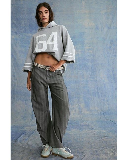 Free People Black Spotlight Menswear Barrel Trousers