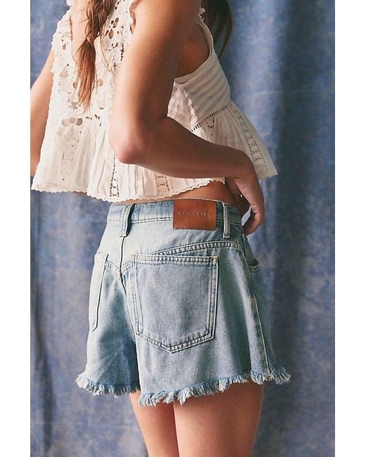 Free People Blue We The Free Sparks Fly Shorts