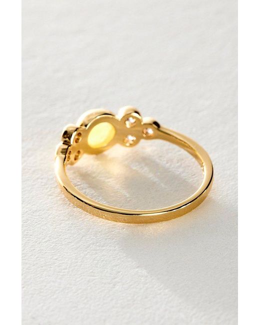 Joy Dravecky Jewelry Metallic Capri Ring At Free People In Lemon, Size: 7
