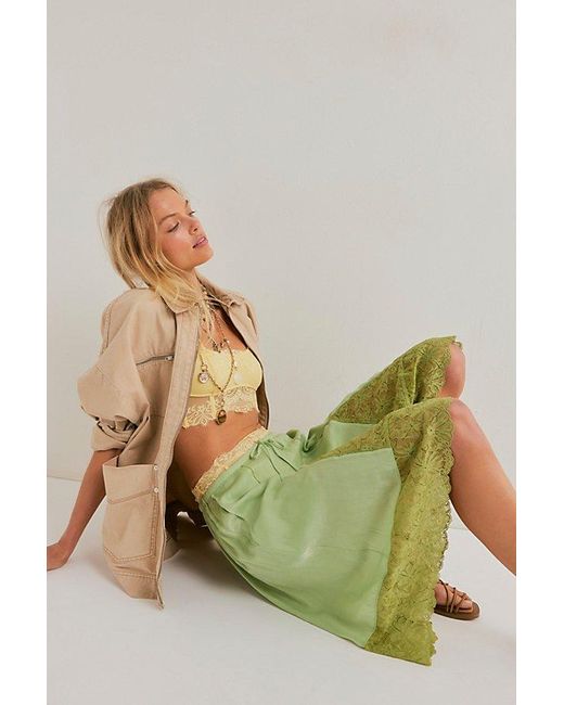Free People Green Made You Look Shorts