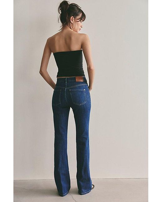 Free People Natural Double Knot High-Rise Straight Bootcut Jeans