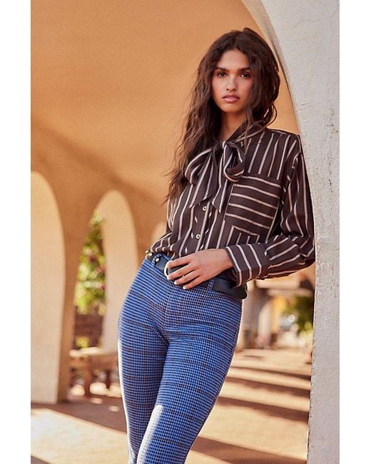 Free People Blue We The Free Tied With A Bow Shirt