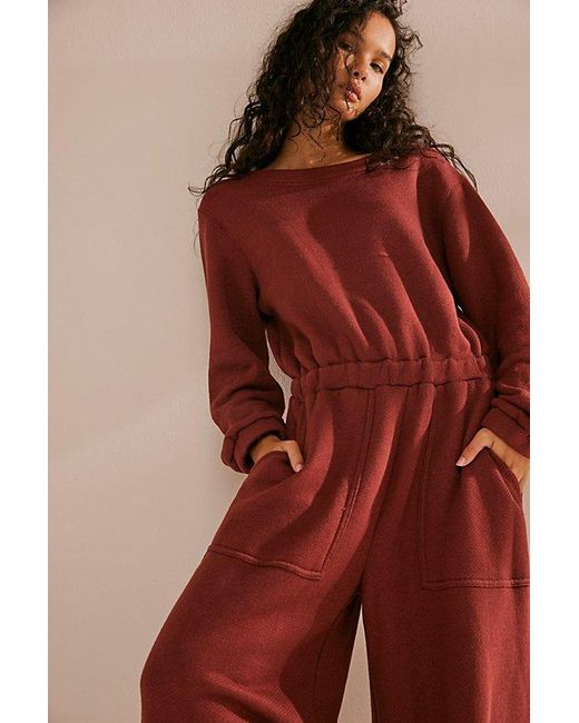 Free People Red Darla One-piece