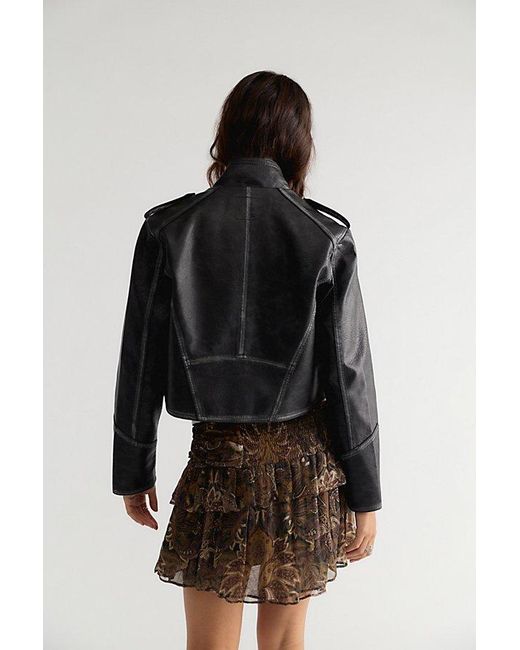 Free People Black Spell Damask Mini Skirt