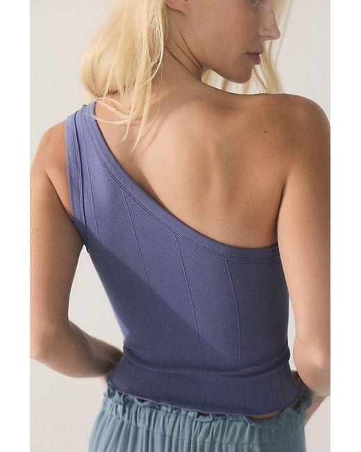 Intimately By Free People Blue So Soft Seamless Modal Asymmetrical Cami By