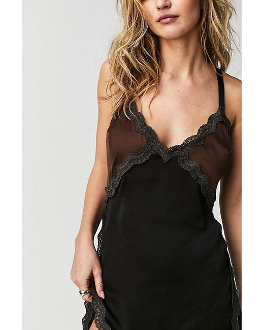 Intimately By Free People Brown On The Rise Mini Slip