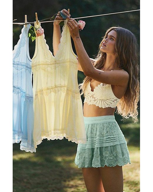Intimately By Free People Brown In This Groove Mini Slip Dress By