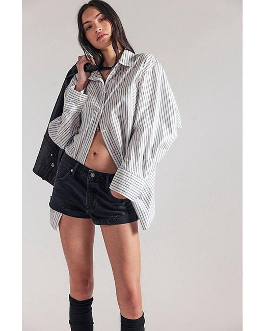 Free People Black We The Free Cali Cuffed Shorties