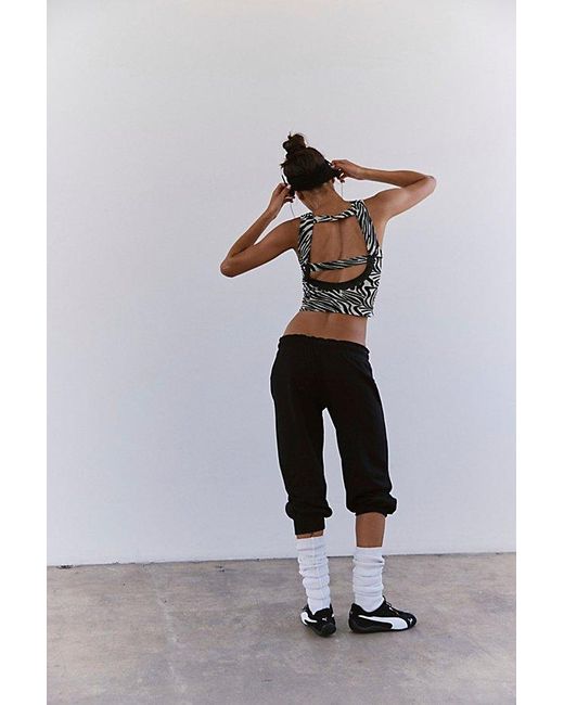 Fp Movement Black Flutter Cropped Joggers