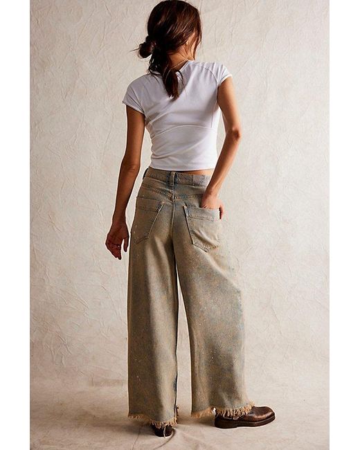 Free People Brown Old West Slouchy Jeans