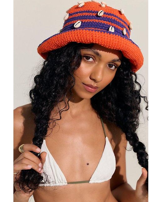 Beta Astral Multicolor Beta Al Pora Stripes And Shells Hat By