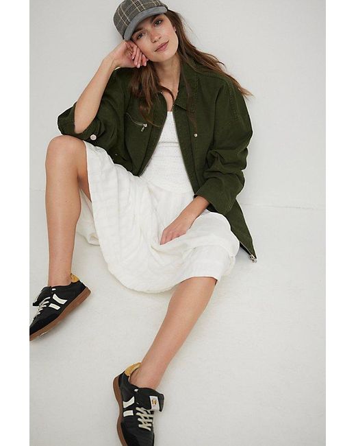 Free People Green Easy That Canvas Jacket