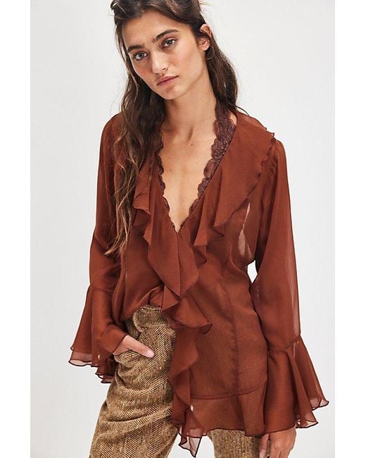 Bali Brown Tulula Chiffon Top