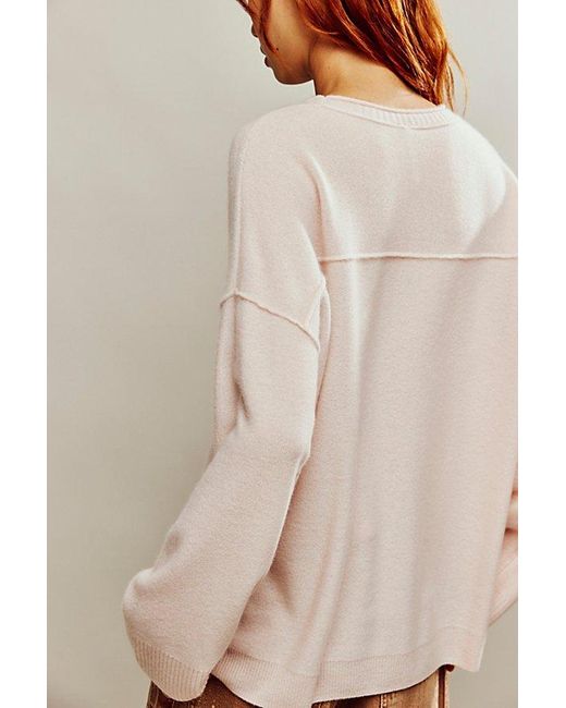 Free People Natural Addie Cashmere Pullover