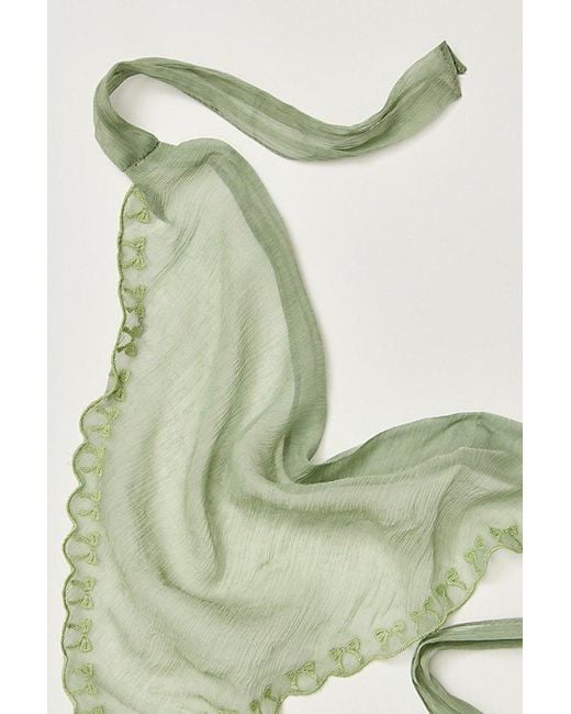 Free People Green Chrissy Sheer Hair Scarf