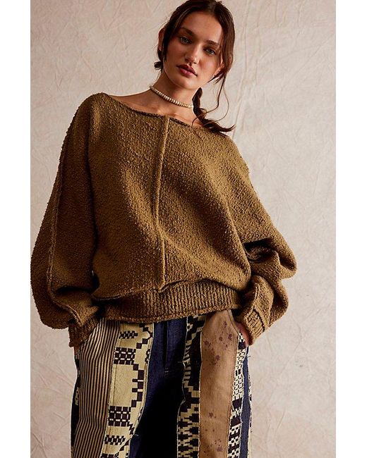 Free People Brown Drifting Pullover