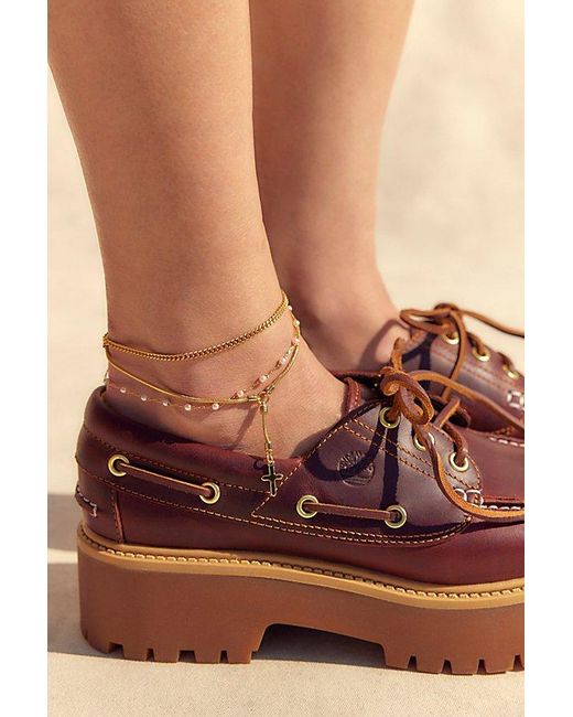 Timberland Brown Stone Street Boat Shoes Shoe