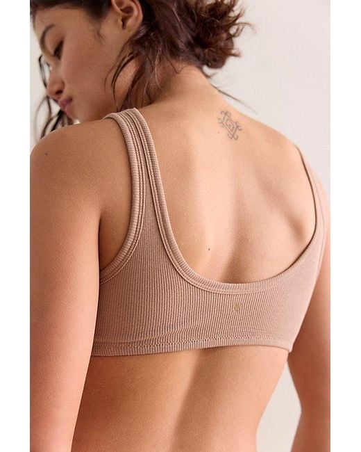 Nudea Brown The Organic Cotton Dip Front Bralette