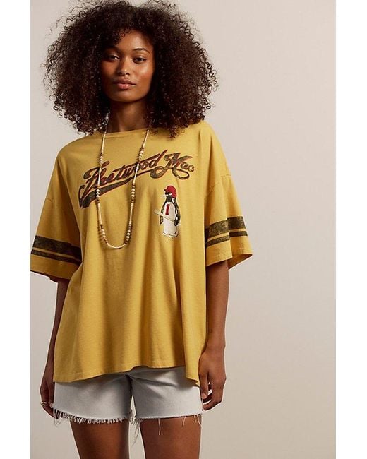 Daydreamer Yellow Fleetwood Mac Baseball Tee