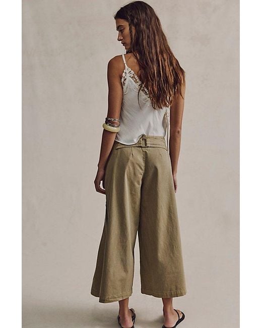Free People Natural Two Step Crop Chino Pants