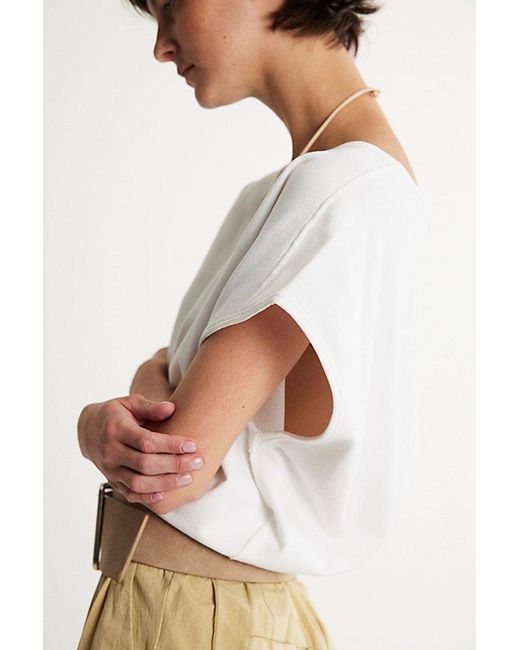 Free People White Ventura Tee