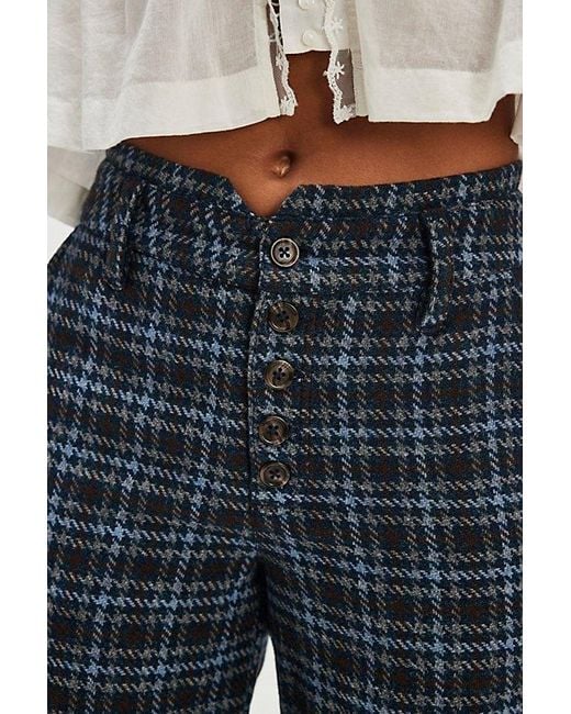 Free People Blue Parkway Cuffed Trousers