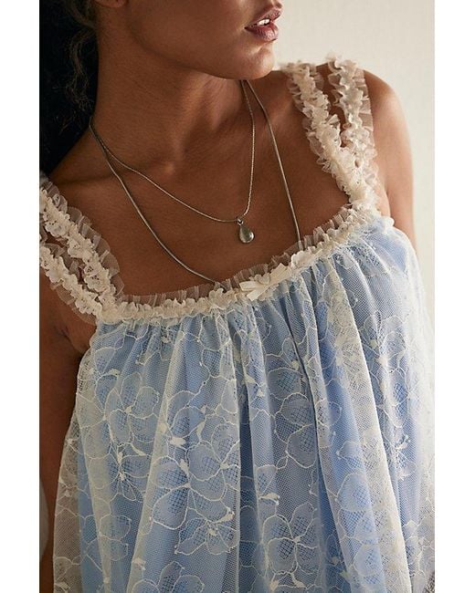 Intimately By Free People Gray Heartbreaker Mini Slip Dress