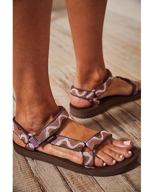 Teva Multicolor Original Universal Printed Sandals At Free People In Wavelength Cashew, Size: Us 6