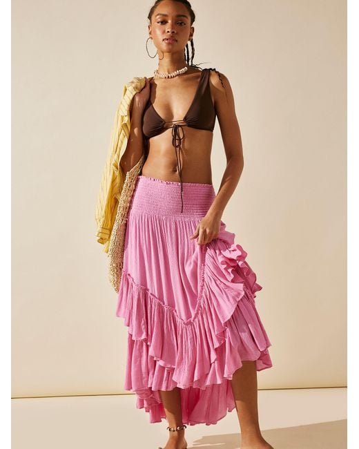 Free People Pink The Convertible Skirt