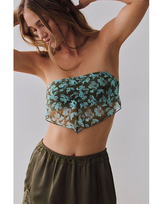 Intimately By Free People Multicolor Printed Lace Scarf Bandeau Top By